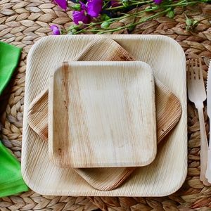 eco friendly  plates 10 pic 10" - 7' - 6" Square and 30 pice c…